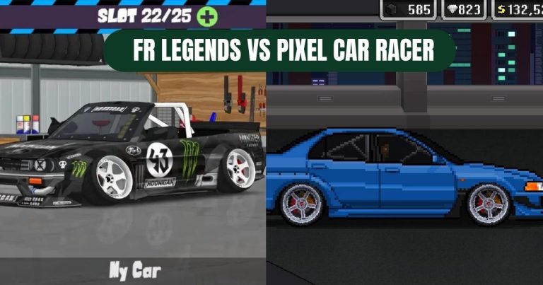 FR LEGENDS VS PIXEL CAR RACER